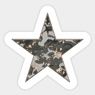 Camouflage Star Sticker